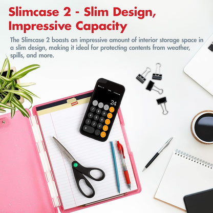 Dexas Slimcase 2 Plastic Clipboard with Storage and Side Opening, Black, Office Supplies Clipboards to Organize, Carry and Store, A4 Holder, Style and Functionality Nursing Clipboards