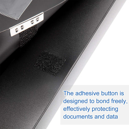 HUA JIE A4 Storage File Boxes Plastic Archives Cases with Lid, File Folder Organizer Document Filing Box for office,31×7.5×23.5 cm, Black(Pack of 4)