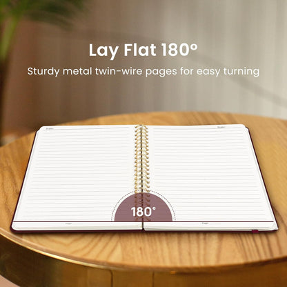 Taja Lined Spiral Journal Notebook for Women & Men, 140 Pages, College Ruled Hardcover Notebook for Work & Note Taking, Journals for Writing, A5(5.7" x 7.9") - Green