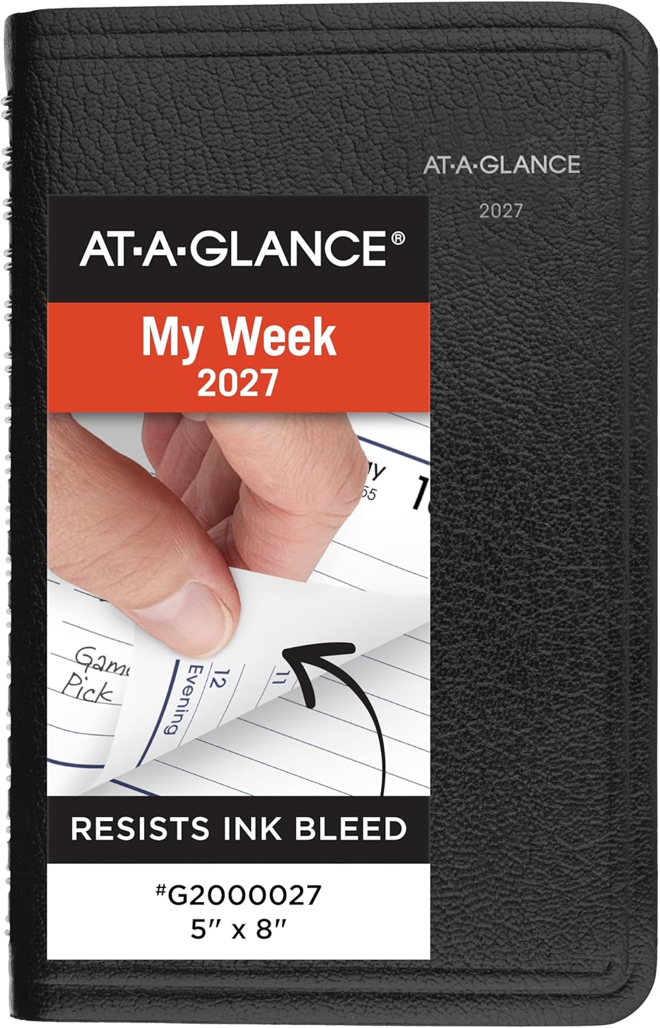 AT-A-GLANCE 2026 Appointment Book Planner, Weekly, 5" x 8", Small, DayMinder, Black (G2000026)