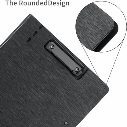 A4 Clipboard Folder,10 Pack Foldable Clipboards with Pocket for Business,Office,School or Restaurant (Black)
