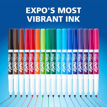 EXPO Low Odor Dry Erase Markers, Fine Tip, Black, 4 Count - Home Organization, Study Supplies