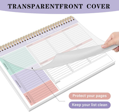 Kamoy Weekly To Do List Notepad with 52 Undated Sheets（8.5"×11"）- Undated Weekly Desk Planner Organizer for Work Home School Office Supplies