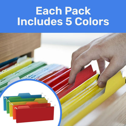 Find It Hanging File Folders for Filing Cabinet Storage - Pack of 9, Letter-Sized File Folder Set for Documents and Valuables - Filing Products for Organization, Back to School Supplies, Green