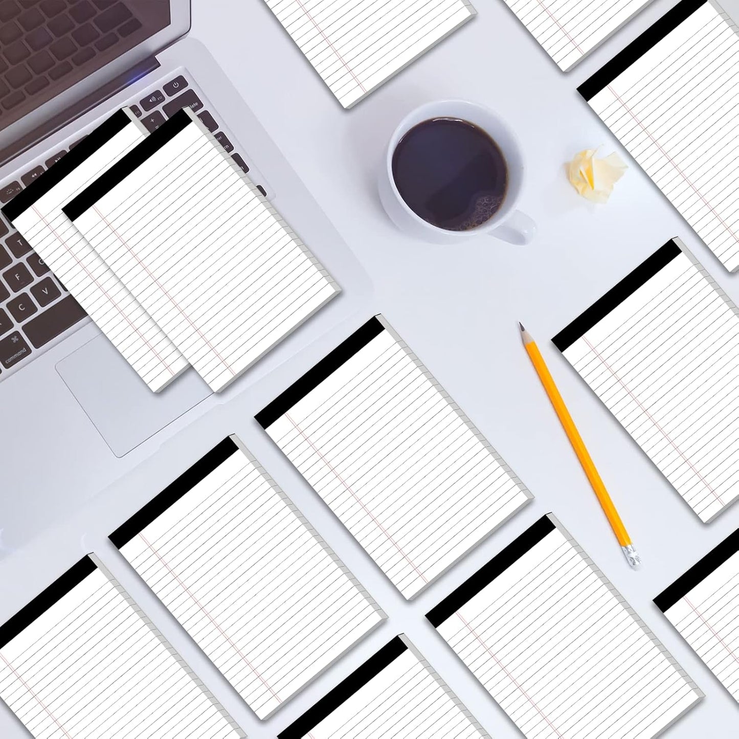 Note Pads 5x8, Narrow Ruled Legal Pad, Multicolor Small Notepads, 30 Sheet/notepad, 8 Pack Colored Legal Pads, Pink Legal Pad, Purple Notepad, Perforated Lined Note Pads for Study, Office, To-Do Lists