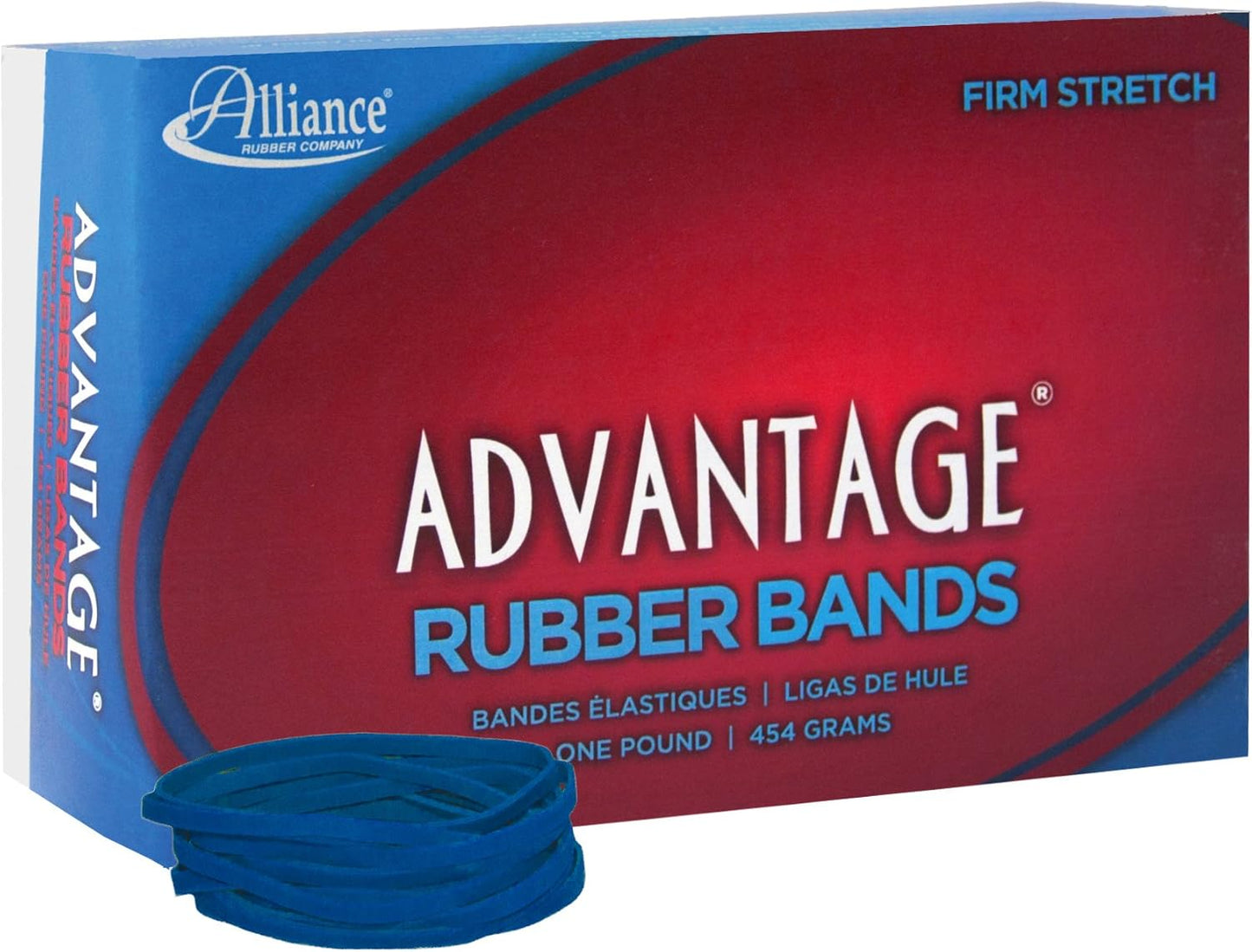 Alliance Rubber 26649 Advantage Rubber Bands Size #64, 1/4 lb Box Contains Approx. 80 Bands (3 1/2" x 1/4", Natural Crepe) Beige