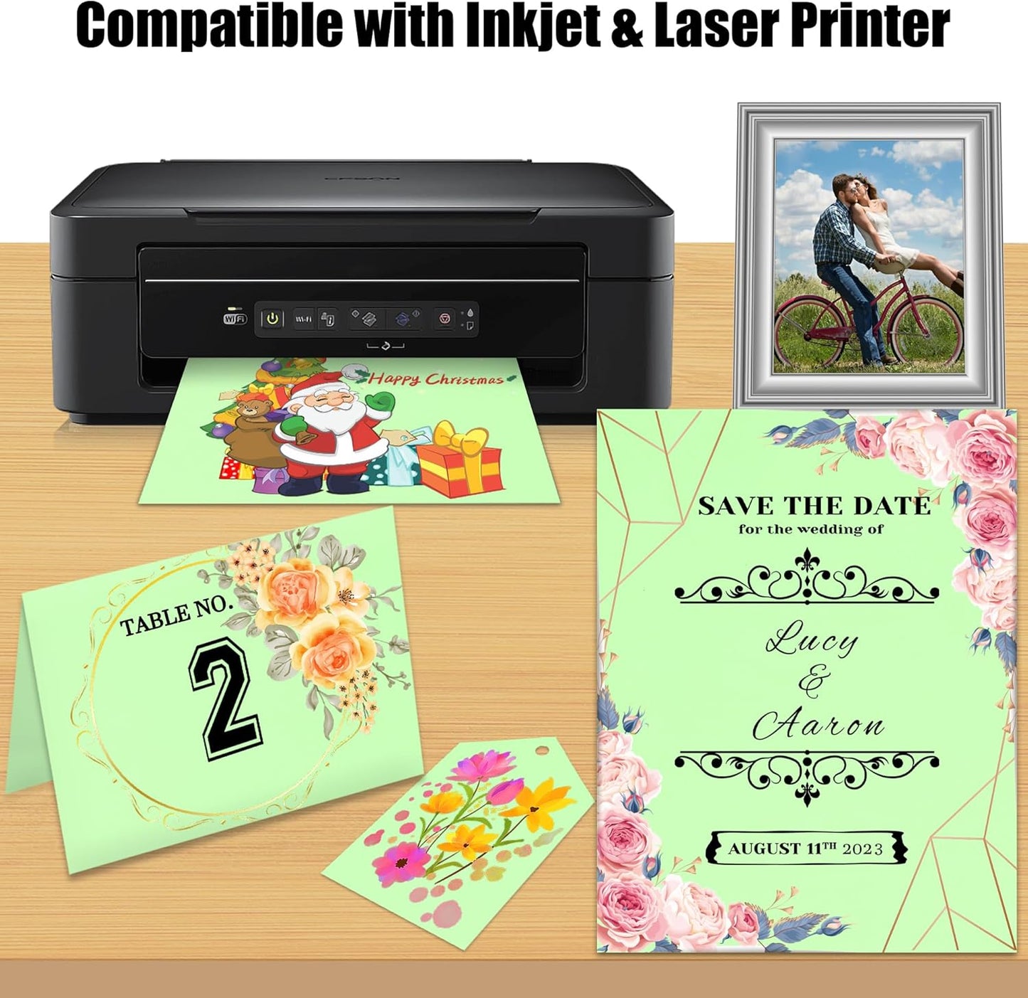 25 Sheets Black Cardstock Paper 8.5'' x 11'', 250gsm/92lb Thick Paper for Scrapbook, Invitations, Printing and DIY Cards