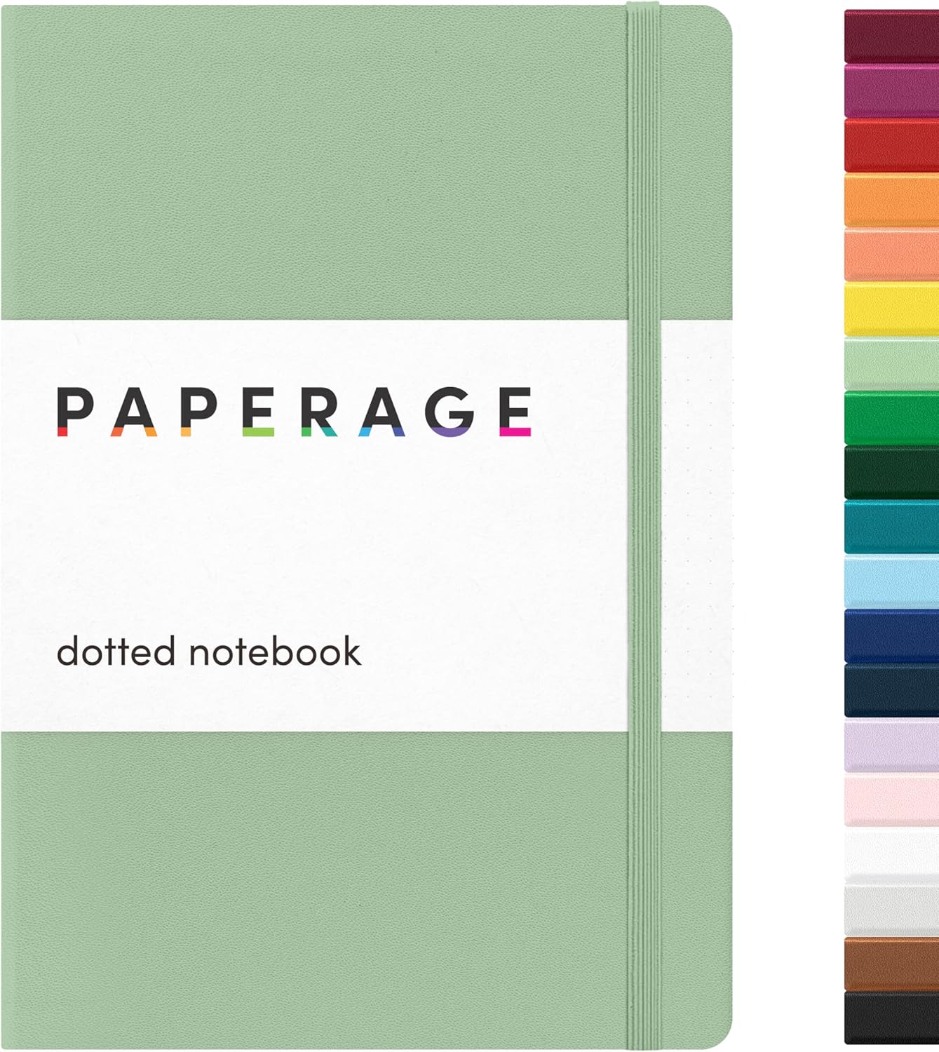 PAPERAGE Lined Journal Notebook, (Black), 160 Pages, Medium 5.6 in x 8 in - 100 GSM Thick Paper – Hardcover Journaling Notebook for Work, School & Note Taking