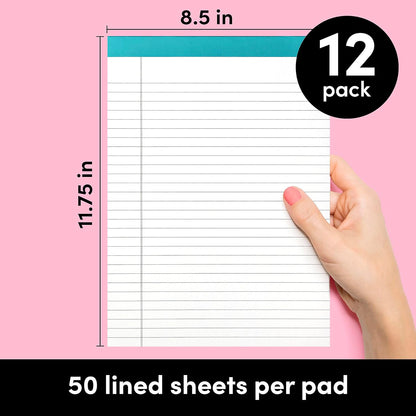 PAPERAGE Lined Legal Pads, (Rainbow), 6 Pack, 50 Sheets Each, Wide/Legal Ruled, Note Pads, Paper, 5 inches x 8 inches