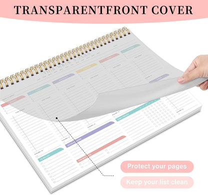 Kamoy Weekly To Do List Notepad with 52 Undated Sheets（8.5"×11"）- Undated Weekly Desk Planner Organizer for Work Home School Office Supplies