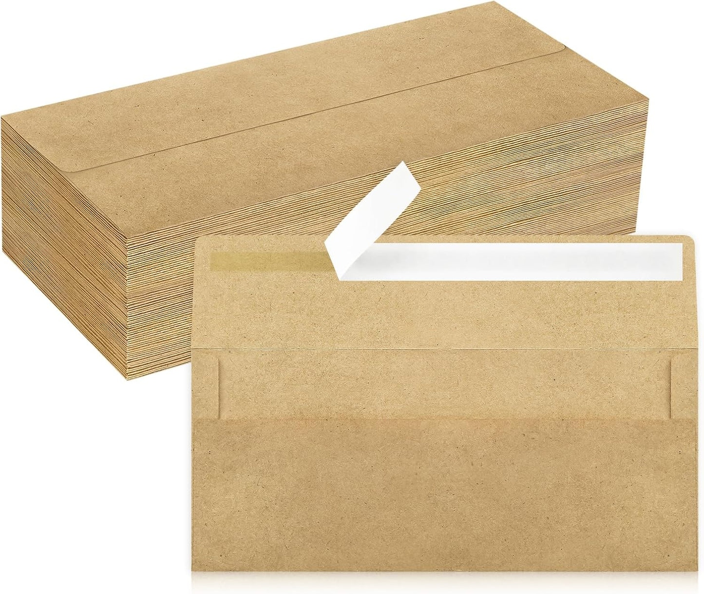 50 Pack #10 Business Envelopes, Sage Green Standard Envelopes Self Seal, Letter Size Mailing Envelopes for Checks Letters Invoices Statements Birthday Graduation Wedding, 4 1/8 x 9 1/2 Inch