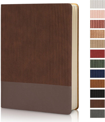 Lined Journal Notebook for Work College Ruled Note Book 5.79"x8.27"A5 PU Leather Daily Journaling 216 Pages for Women Men Writing Home School Supplies Business (Dark Green)