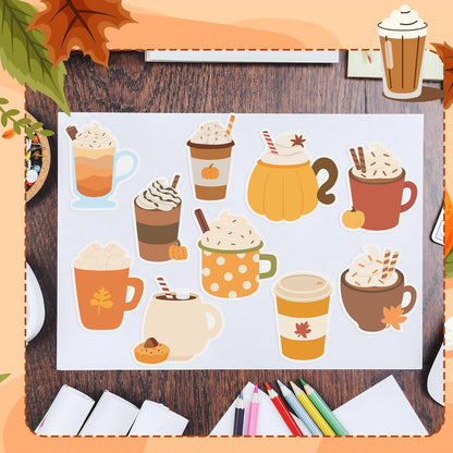 Xqumoi 30 Pack Teacher Sticky Notes - Funny Coffee Cup Self Sticky Notepads Writing Memo Pads for Teacher Appreciation Back to School Office Supplies Coffee Lover Gift Party Favors Goodies Bag Fillers
