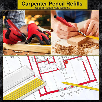 Zhehao 120 Pieces 2.8 mm Carpenter Pencils Lead Refills HB Refill for Construction Pencils Refills Mechanical for Writing Drawing Drafting Woodworking Construction(Black)