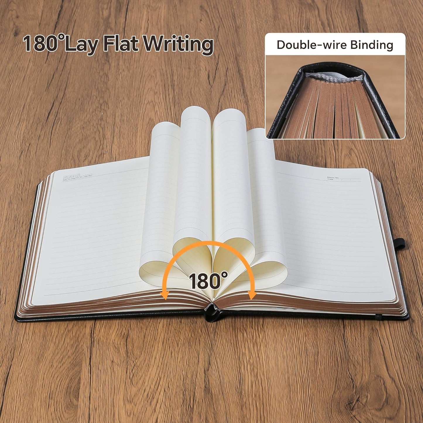 Journal Notebook for Women/Men, Daily for Classic Lined Writing,360 Pages Leather Hardcover with Vintage Sun & Moon Design, SeaGreen, A5 (14.5 x 21 cm)