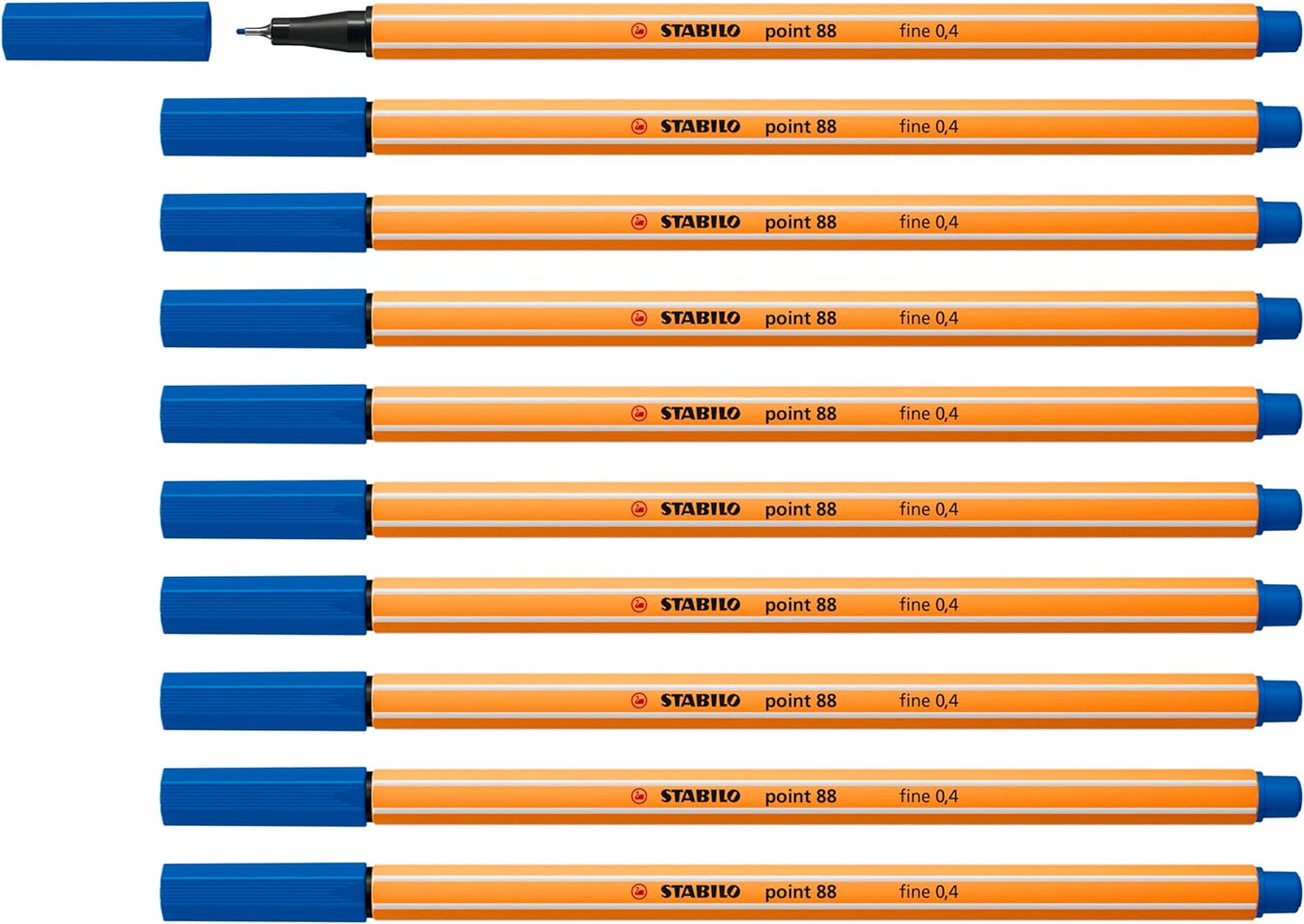 Fineliner - STABILO Point 88 - Pack of 10 - Red