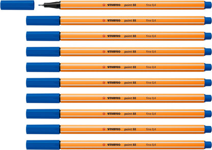Fineliner - STABILO Point 88 - Pack of 10 - Red