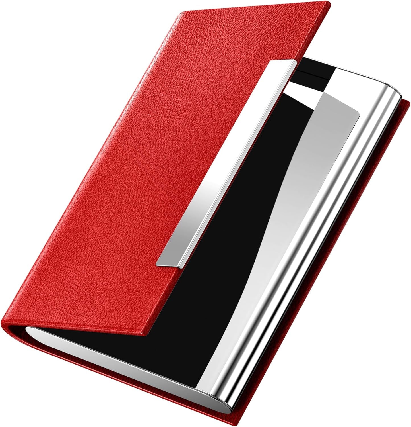 Padike Business Card Holder/ Case Professional PU Leather & Stainless Steel Multi Wallet Credit Card ID Case/Holder for Men & Women. (Black)
