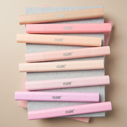 BLIEVE Aesthetic Cute Highlighters No Bleed Through, Dual Tip 8 Pack, Pastel Colors For Bible & Journaling