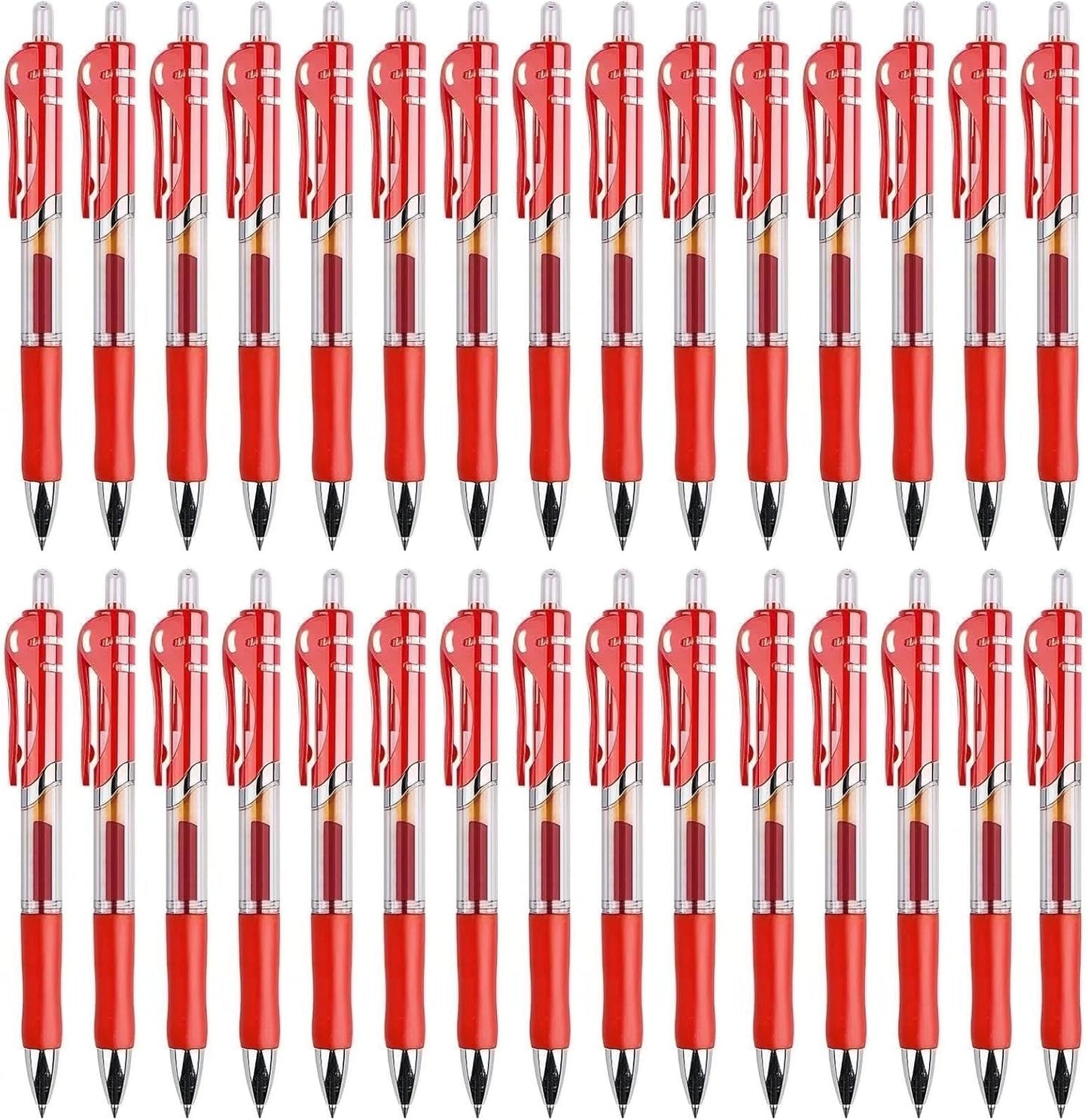30pcs Black Gel Ink Pens for Writing, 0.5 mm Pens Fine Point Smooth Writing Pens for Journaling, Bulk Retractable Rollerball Pens for School Office.