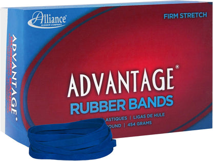 Alliance Rubber 26649 Advantage Rubber Bands Size #64, 1/4 lb Box Contains Approx. 80 Bands (3 1/2" x 1/4", Natural Crepe) Beige