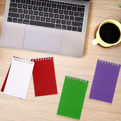 Hxezoc 10 Pack Small Pocket Notebooks, 3 x 5 Inches Mini Kraft Spiral Pocket Notebook with Lined Pages Memo Pads for Kids Home Office School Classroom Decoration Supplies