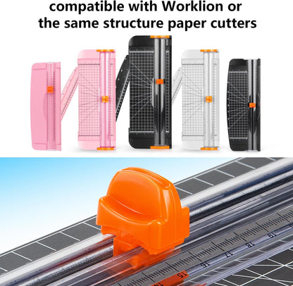 WORKLION Paper Cutter - A4 Paper Craft Cutter with Security Blade for Cut Gift Card, Coupon, Label, Cardstock, Photo, 12 inch Black Office Paper Trimmer