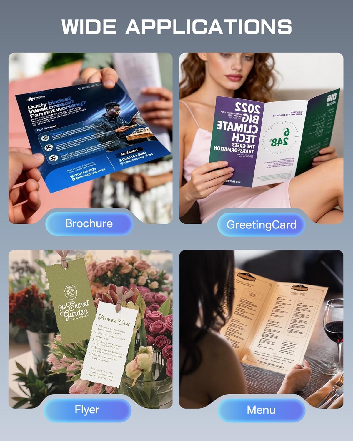 220 Sheets Photo Paper Glossy Inkjet 8.5x11 44lb 160Gsm A4 Letter Size Suitable for All Dye Ink Printers for Calendar Menu Brochure Paper Flyers Paper, Cards