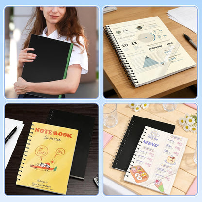 VOKOY 60 Pack 8.5x11 Inches Binding Covers and Backs Set, Letter Size Quality Un-Punched Report Covers, 30 Pcs 10mil Clear Binding Covers 30 Pcs 12mil Black Plastic Covers for Home Office School