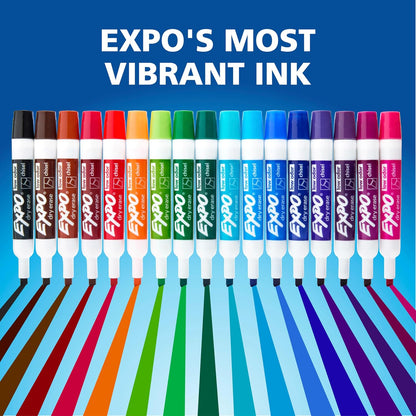 EXPO Dry Erase Markers, Low Odor Ink, Red, Chisel Tip, 12 Count