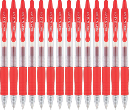 Pilot G2 Premium Gel Roller Pens, Extra Fine Point 0.5 mm, Gel Pens Black, Pack of 14 - Ideal for School, Journaling & Office Writing