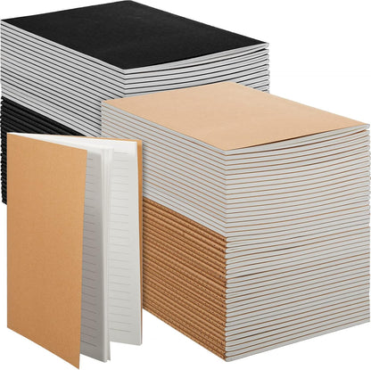 Mimorou 100 Pcs Journals Notebooks Bulk - Kraft Softcover A5 Small Notebooks 5.5 Inch x 8.3 Inch Notepads with 60 Page 30 Sheet for Writing Sketch Travel Office Supplies(Navy Blue,Lined)