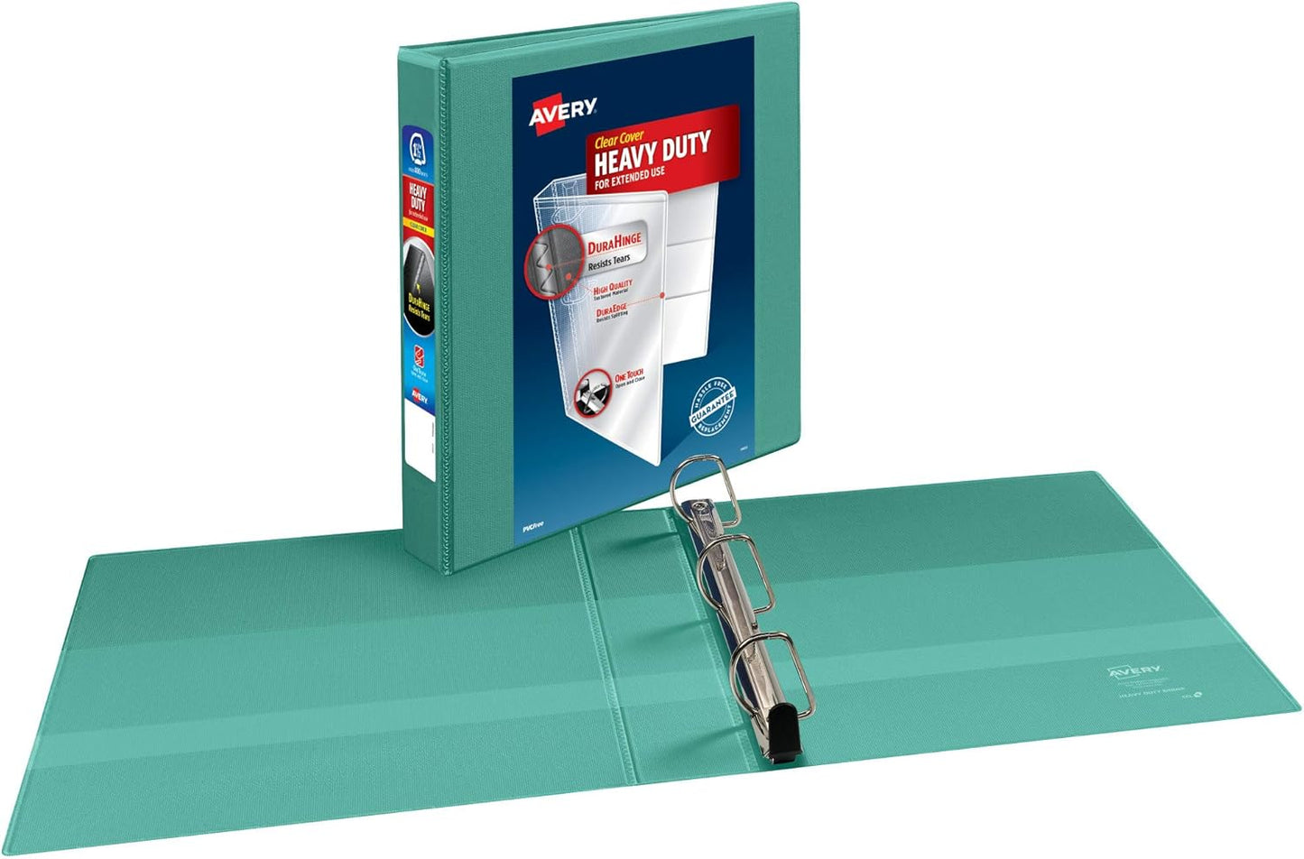 Avery Heavy-Duty View 3 Ring Binder, 1.5 Inch EZD Rings, Great for Portfolios, Office, School Notebooks, and More, 1 Mint Binder (79271)