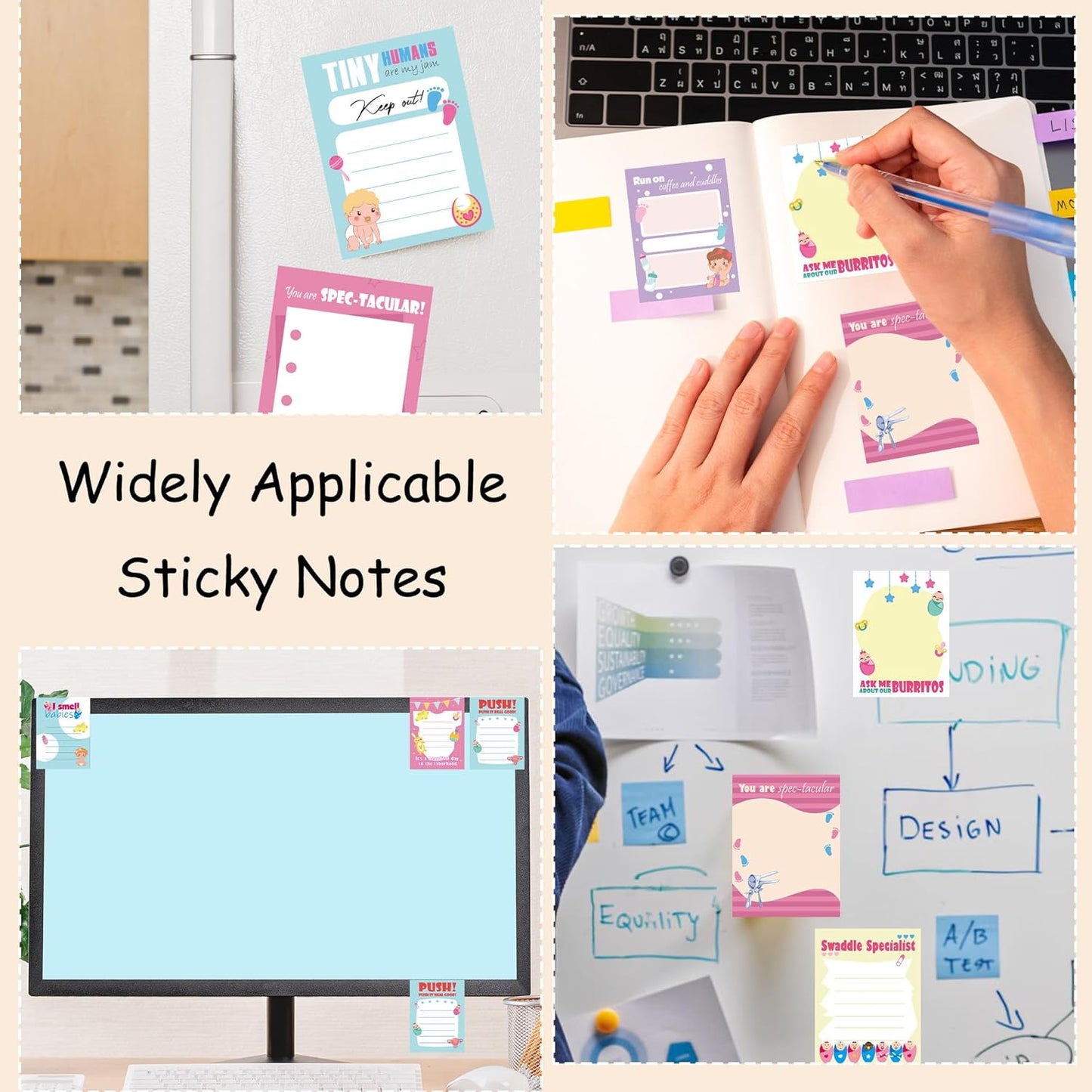Dumpster Fire Sticky Notes 9 Pack, Funny Dumpster Fire Notepads for Work Stress Relief, Cute Self-Stick Memo Note Pads for Office, Humorous Gifts for Coworkers Students School Office Supplies 3×3 Inch