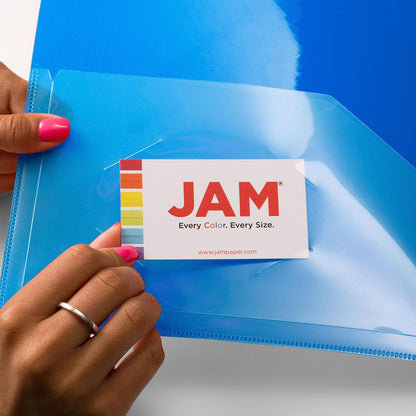 JAM PAPER Plastic 0.75 inch Binder - Clear 3 Ring Binder - Sold Individually