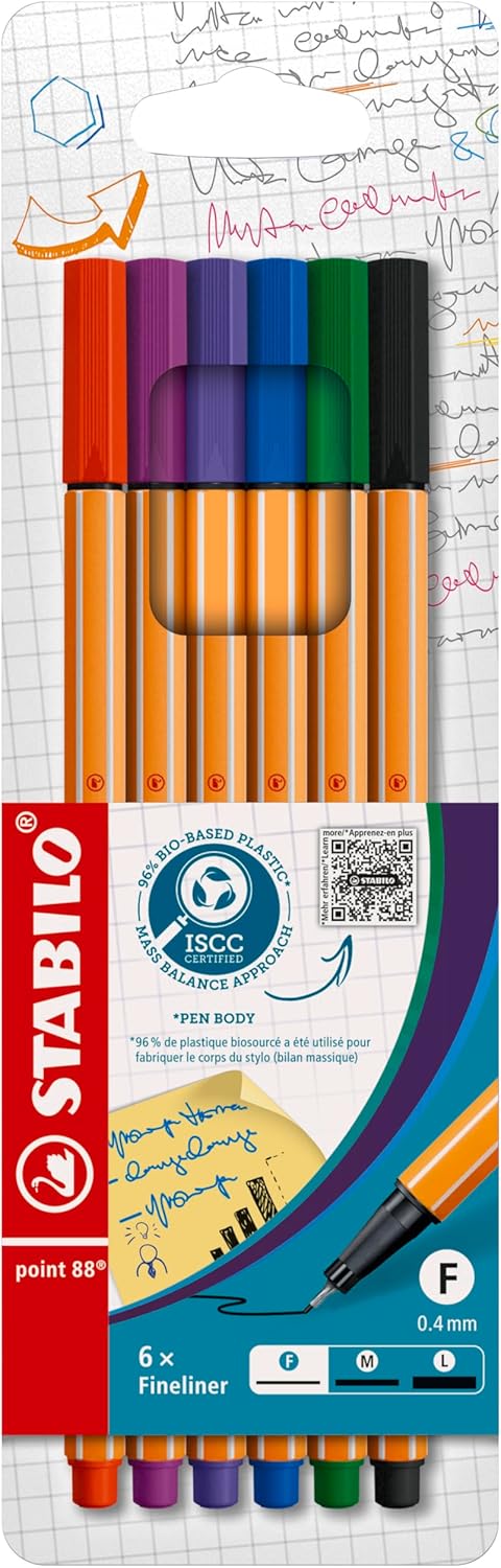 STABILO - point 88 - Fineliner - Pack of 10 - Assorted colors
