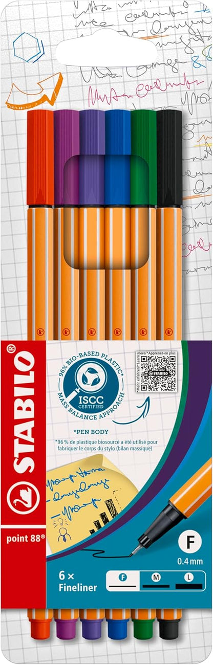 STABILO - point 88 - Fineliner - Pack of 10 - Assorted colors