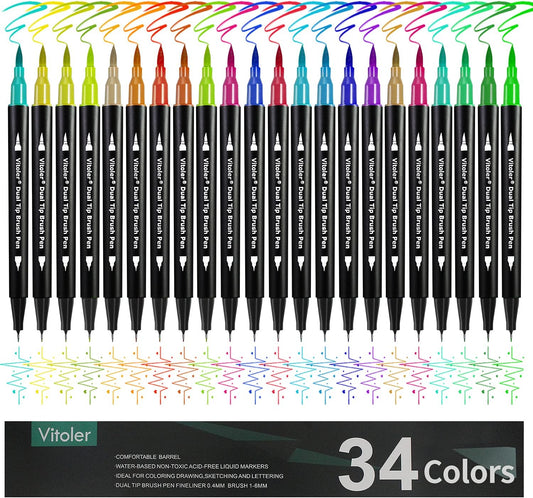 Vitoler 10Pcs Aesthetic Highlighters, Chisel Tip Marker Pens,Assorted Color Candy Highlighters,No Bleed Bible Highlighter,Cute Pastel Highlighter for Journaling Planner Notes School Supplies