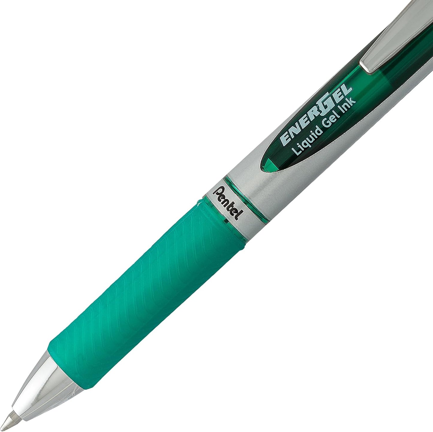 Pentel EnerGel RTX Retractable Liquid Gel Pen, Medium Line, Metal Tip, Pink/Violet Ink, 2-Pack (BL77BP2PV)