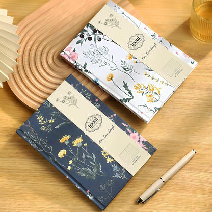 ipoul Flower Notebook, A5, 6x8, Hardcover, Lay Flat, Lined Paper, Journal for Women, Writing Notebook, Pretty, Hibiscus, Pink, Birthday Gifts for Women, Wedding Shower Gifts, Mothers Day Gift