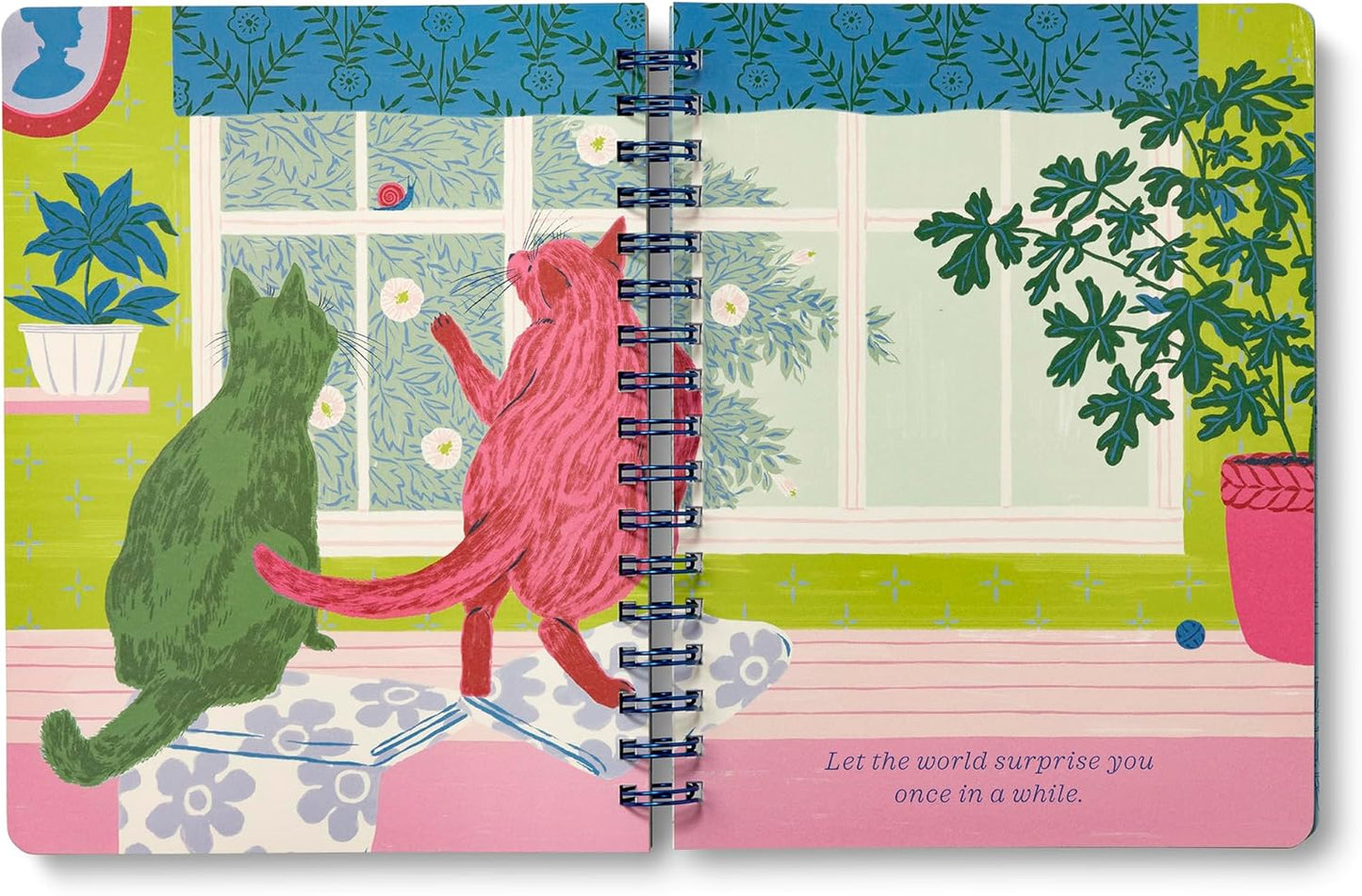 Compendium Spiral Notebook – Expect the Best Things to Happen Today – A Designer Spiral Notebook with 192 Lined Pages, College Ruled, 7.0" W x 9.25" H