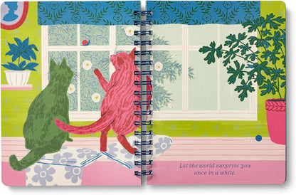 Compendium Spiral Notebook – Expect the Best Things to Happen Today – A Designer Spiral Notebook with 192 Lined Pages, College Ruled, 7.0" W x 9.25" H