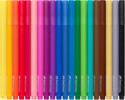Faber-Castell Grip Colour Felt Tip Pens - Set of 30