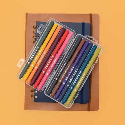 PAPERAGE Felt Tip Fine Point Pens (0.4mm), 12 Pack, Pens For Journaling, Notebooks, Planners, Calendars & Drawing, Great for School, Office, & Home (Black Ink)