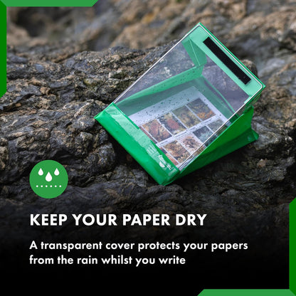 Waterproof Clipboard A4 Portrait by Paperdry, Black, Superior PVC Plastic with Cold Protection, Outdoor Covered Clip Board with Storage, A4 Waterproof Document Holder