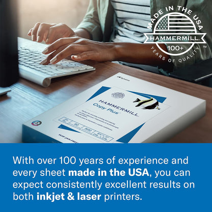Hammermill Printer Paper, 20 lb Copy Paper, 8.5 x 11-3 Ream (1,500 Sheets) - 92 Bright, Made in the USA