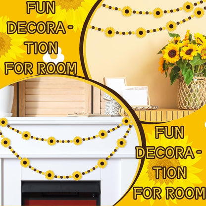 8.2 Ft Pencil Wooden Garland Graduation Yellow Pencil Banners with Cute Beads Hanging Ornaments for Kindergarten Classroom Office Home First Day of School Party Decor
