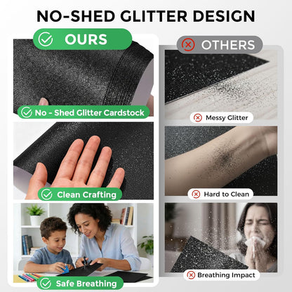 BOOKNOW 27 Sheets Silver Glitter Cardstock, 8.27" x 11.7" (A4 Size) Heavyweight Sparkle Paper, 250GSM/92LB Glitter Paper for Wedding Invitations, Scrapbooking, Card Making, DIY Cake Toppers