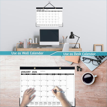 2026-2027 Desk Calendar – Run Now to MAR. 2027, 18 Monthly Desk Calendar 2026-2027 Large, 17'' x 12'', Best Desk/Wall Calendar 2026 with To-do Lists, Desk Pad, Ruled Blocks, Corner Protectors