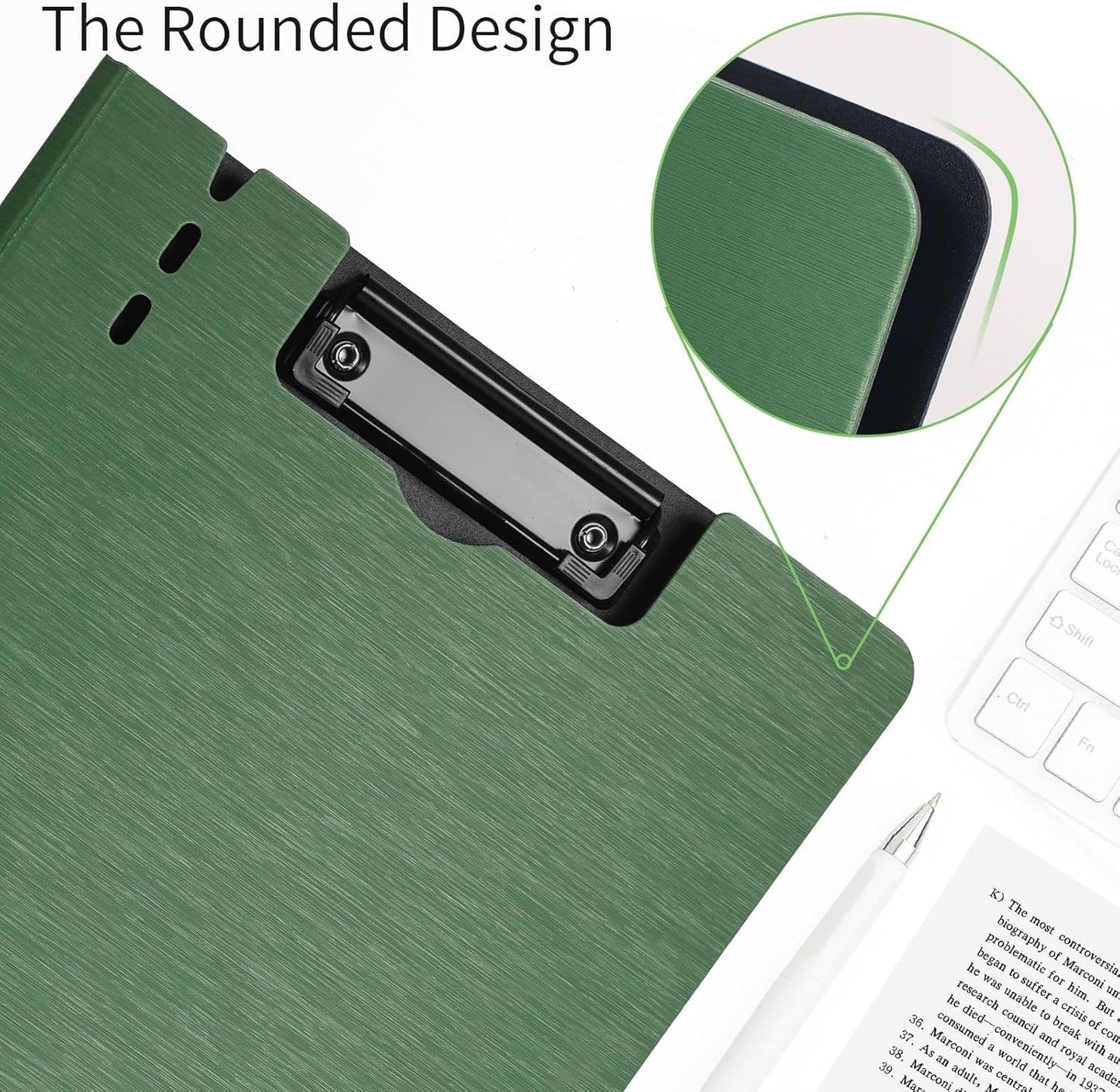 A4 Clipboard Folder,10 Pack Foldable Clipboards with Pocket for Business,Office,School or Restaurant (Black)